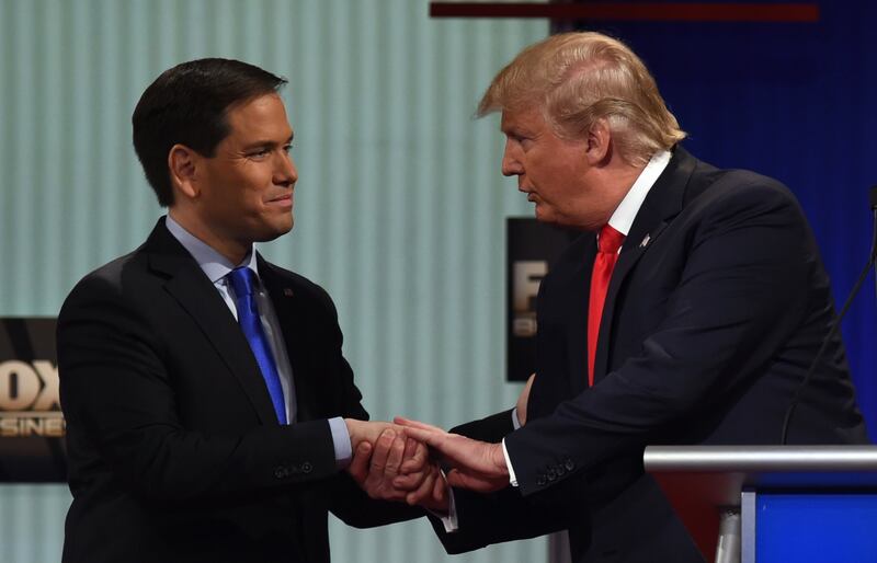 Rubio, now Trump's secretary of state, mocked his hand size during the 2016 GOP presidential primary.