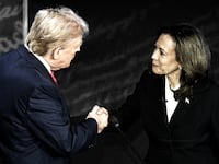Donald Trump and Kamala Harris
