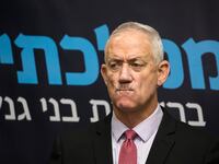 Israeli Minister of Defence and National Unity Party leader Benny Gantz before a party meeting in the Israeli on November 28, 2022 in Jerusalem, Israel.