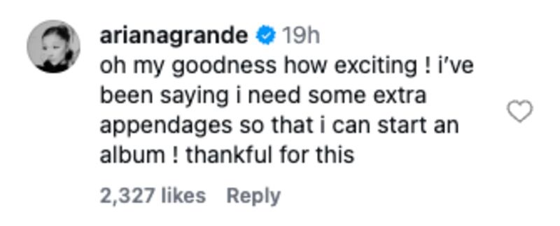 Ariana Grande comments on an editing error in one of her photos from her Vogue Japan shoot.