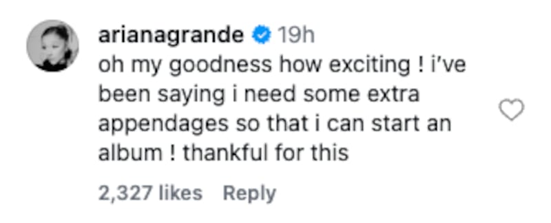 Ariana Grande comments on an editing error in one of her photos from her Vogue Japan shoot.