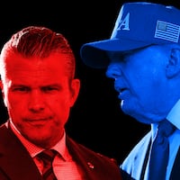Donald Trump, Pete Hegesth photo illustration