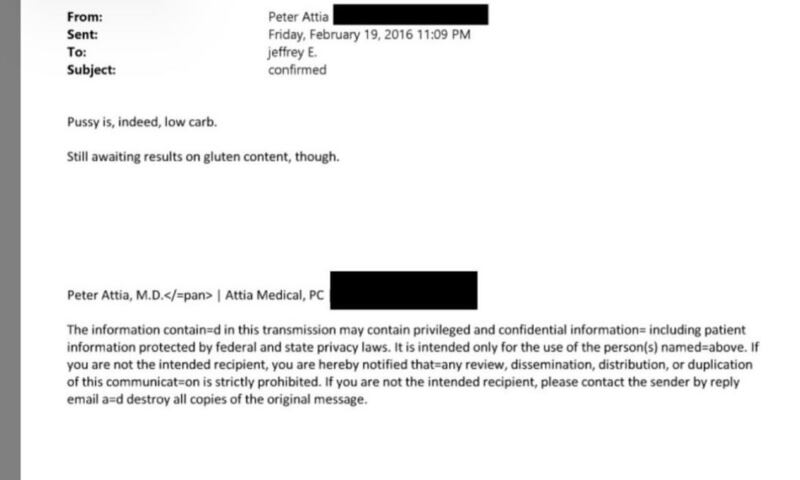 Attia on Low Carb pussy