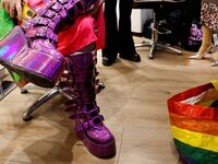 Drag artist Eli Express in Amsterdam, Netherlands, Jan. 14, 2023.