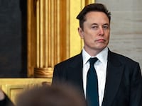 Elon Musk arrives for the inauguration of U.S. President-elect Donald Trump in the U.S. Capitol Rotunda on January 20, 2025 in Washington, DC.