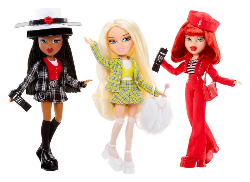 The Bratz x Clueless lineup, left to right: Dionne, Cher, Amber.