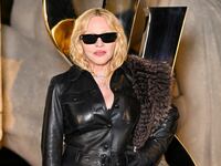 Madonna attends the Saint Laurent Womenswear Spring/Summer 2026 show at Paris Fashion Week on September 29, 2025, in Paris, France.
