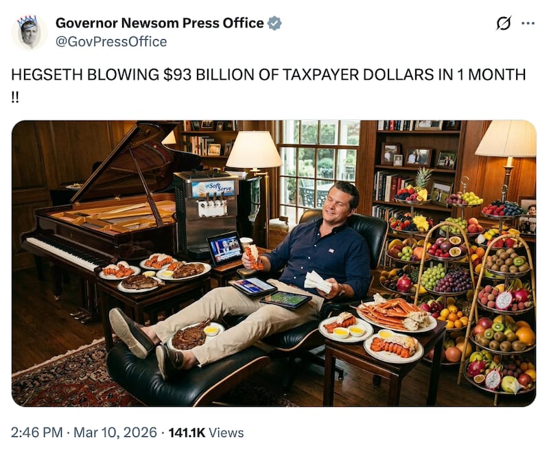 Gavin Newsom Hegseth