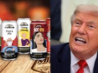 President Donald J. Trump alongside progressive beers