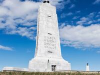 The North Carolina monument commemorating the Wright Brother historic first flight.