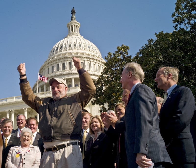 WASHINGTON, DC - NOVEMBER 05: Radio host Mark Levin during a "House Call" event at the U.S. Capitol of House Republicans and supporters to "reject a government takeover of health care."