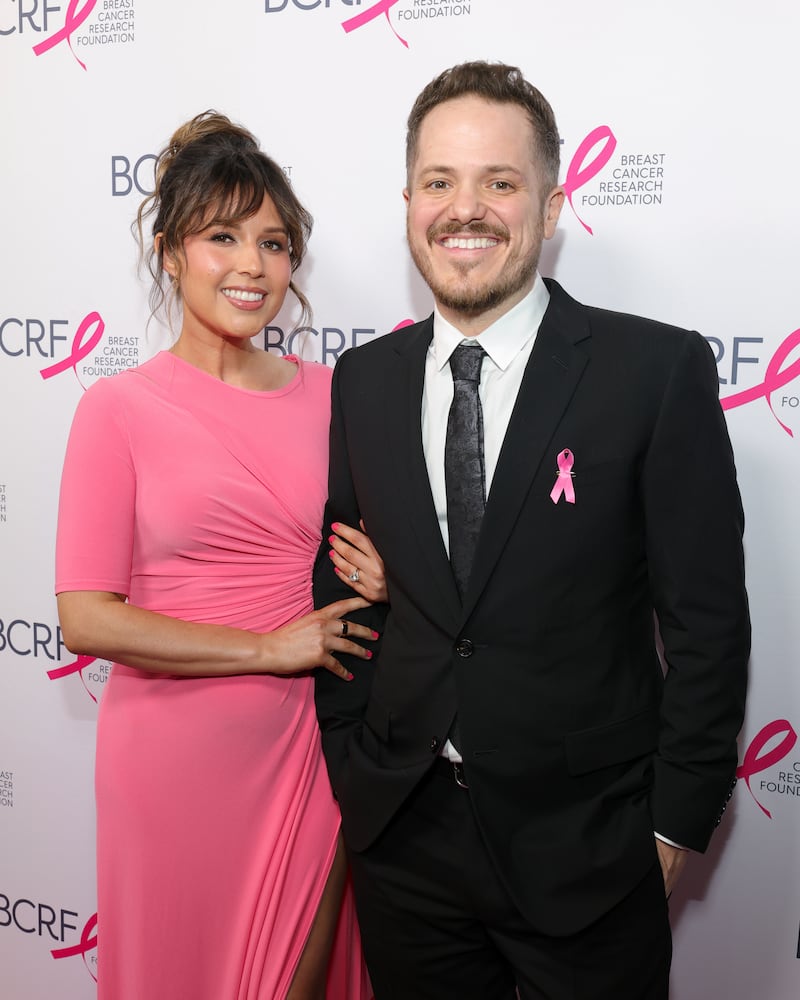 Katie Thurston and her husband Jeff Arcuri moved their wedding due to Thurston's cancer treatments. Pictured here at the Breast Cancer Research Foundation Hot Pink Party 2026 in New York City in May.
