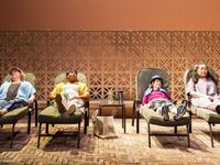 Kristine Nielsen (Ginnie), Brenda Pressley (Elaine), Marylouise Burke (Eileen), and Mia Katigbak (Yvette) in 'Infinite Life.'