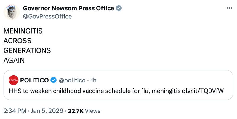 Gavin Newsom on X