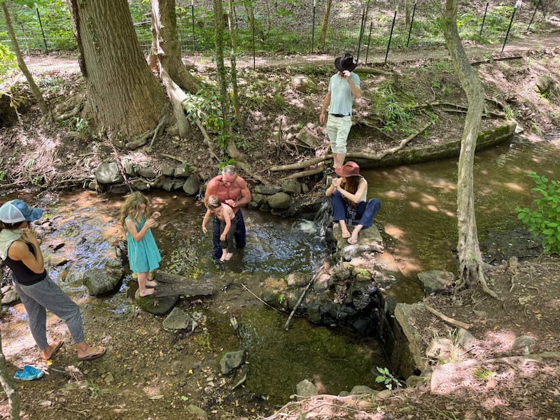 Robert F. Kennedy with family at Rock Creek.
