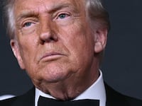 US President Donald Trump arrives for the 48th Kennedy Center Honors gala at the Kennedy Center in Washington, DC, on December 7, 2025. (Photo by Brendan SMIALOWSKI / AFP)