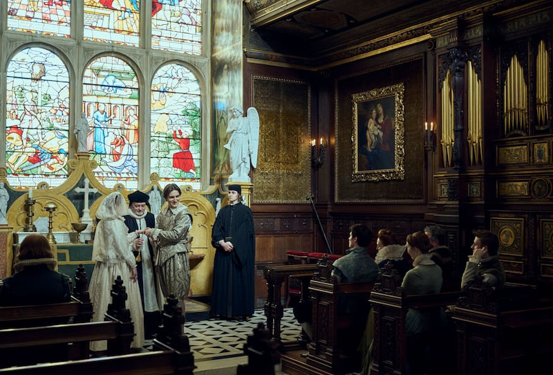 ohn Villiers played by Tom Victor getting married in Episode 4 of Mary & George.