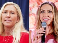 Composite of Marjorie Taylor Greene and Lara Trump.