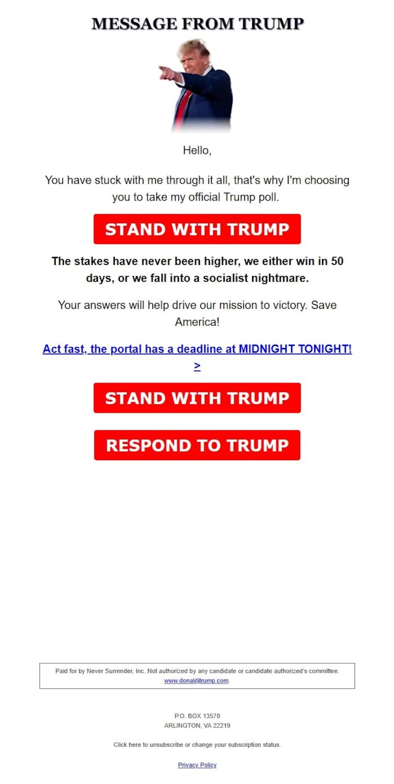 Archive of Political Emails