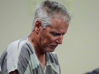 Colin Gray, 54, the father of Apalachee High School shooting suspect Colt Gray, 14, enters the Barrow County courthouse for his first appearance, on September 6, 2024, in Winder, Georgia.