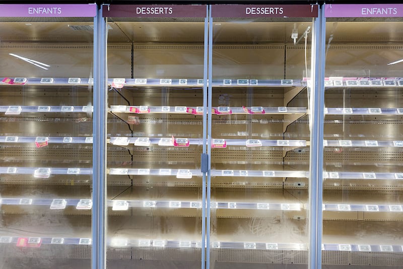 French supermarket aisles were cleared of frozen food in October after a suspected cyber attack on fridge units.