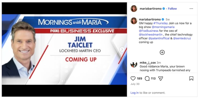 Maria Bartiromo on Instagram