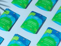 Multiple packages of Calgee Sustainable Vegan Omega-3 dietary supplement displayed on a light blue surface, showcasing vibrant green and blue designs with oceanic elements.