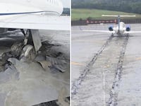CommuteAir Flight 4339 skidded off a runway at Roanoke-Blacksburg Regional Airport in Virginia.