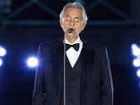 VATICAN CITY, VATICAN - SEPTEMBER 13: Andrea Bocelli performs on the stage during free 'Grace For The World' concert in St Peter's Square on September 13, 2025 in Vatican City, Vatican. (Photo by Franco Origlia/Getty Images)