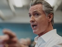 NASHUA, NEW HAMPSHIRE - OCTOBER 17: California Gov. Gavin Newsom speaks while campaigning for New Hampshire Democratic Senate candidate, U.S. Rep. Chris Pappas (D-NH), at Pappas' campaign field office on October 17, 2026 in Nashua, New Hampshire. Pappas will face off against Republican Senate candidate, former U.S. Sen. John Sununu (R-NH) in November's midterm election to replace retiring U.S. Sen. Jeanne Shaheen (D-NH). (Photo by John Tully/Getty Images)