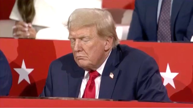 Was Donald Trump sleeping at the RNC?