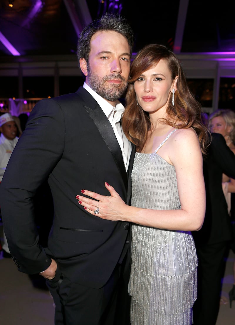 Actor/director Ben Affleck and Jennifer Garner attend the 2014 Vanity Fair Oscar Party on March 2, 2014, in West Hollywood, California.