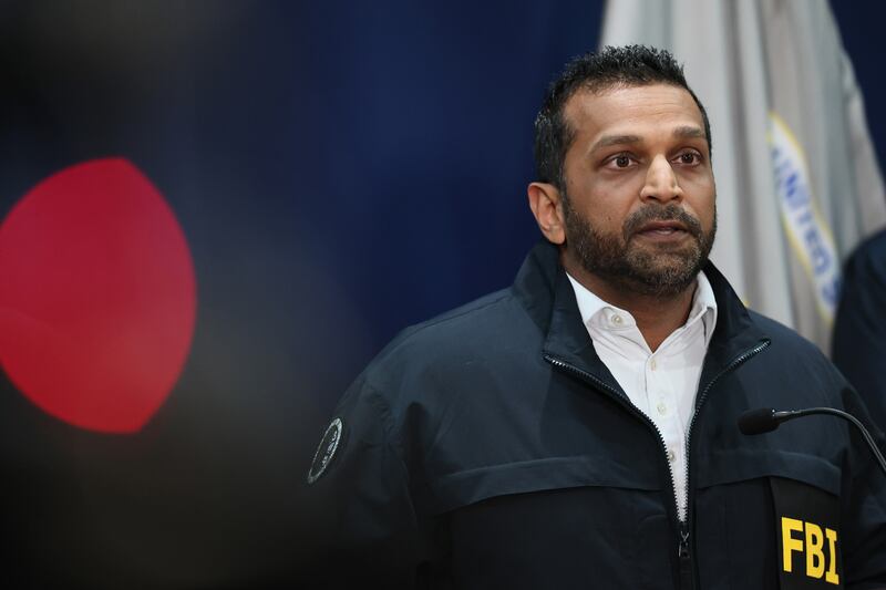 FBI Director Kash Patel speaks during a press conference on October 23, 2025 in New York City.