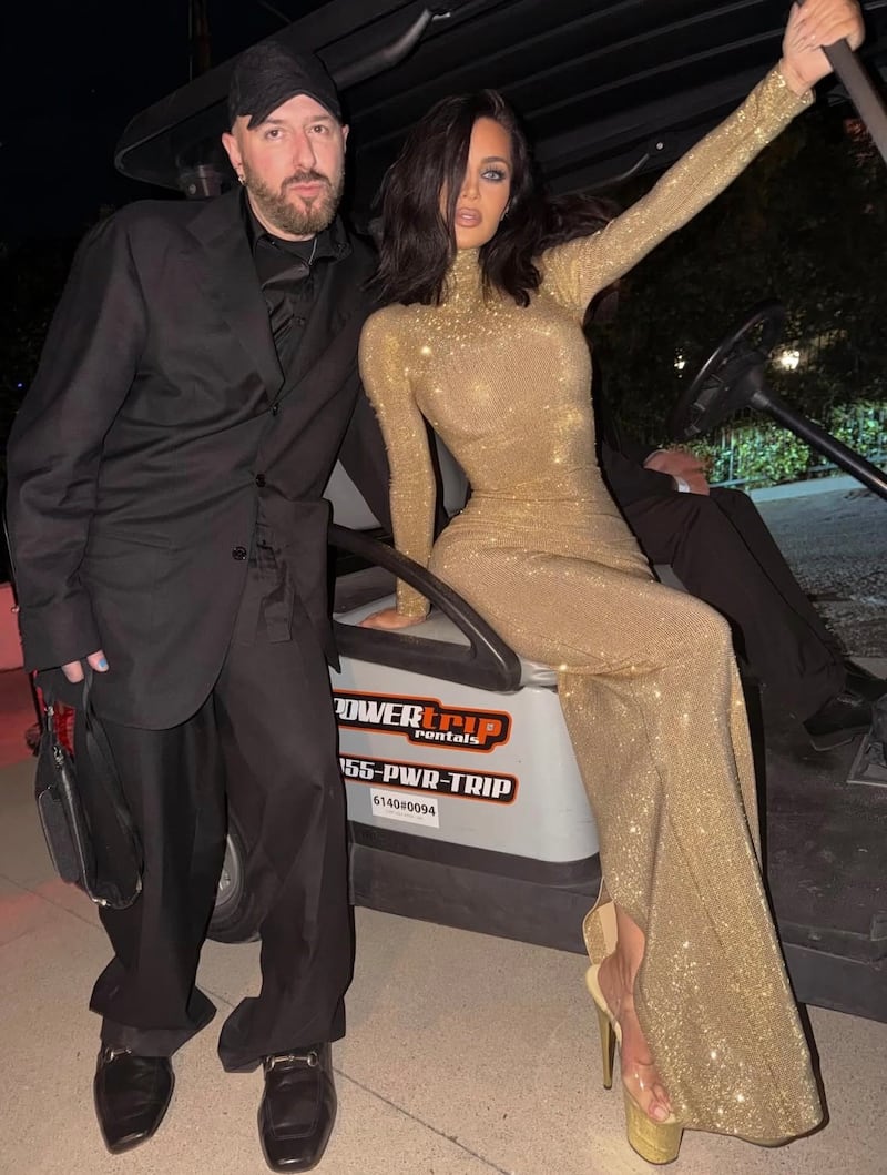 Gucci's creative director, Demna, and Kim Kardashian.