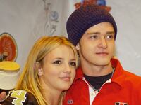 Britney Spears with Justin Timberlake in New York City.