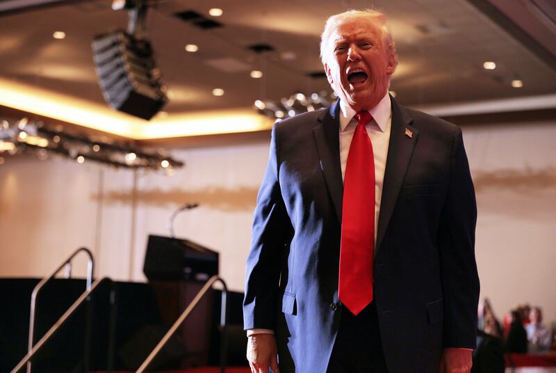 U.S. President Donald Trump departs from the stage after delivering remarks during an event at Mount Airy Casino Resort on December 9, 2025 in Mount Pocono, Pennsylvania. Trump discussed his administration's economic agenda and its efforts to lower the cost of living.