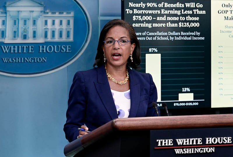 Former Obama and Biden administration official Susan Rice was among the group of Pentagon advisory board members fired following a 45-day review of committees.