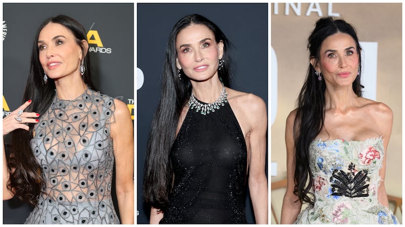 Demi Moore is known for her glossy, waist-length hair.