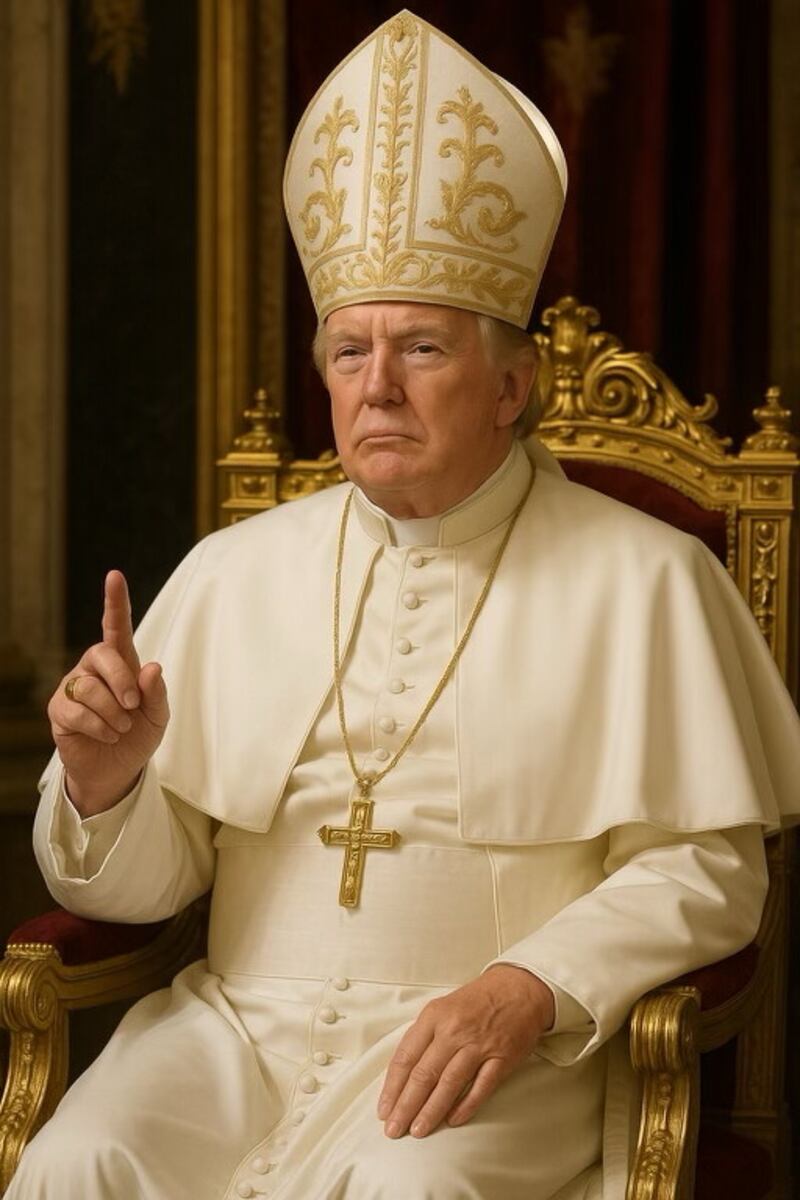 President Trump previously faced criticism for posting a picture on Truth Social depicting himself as the pope in May as Catholics mourned the death of Pope Francis.