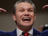 Pete Hegseth speaks during a Senate Armed Services confirmation hearing on Capitol Hill on January 14, 2025 in Washington, DC.