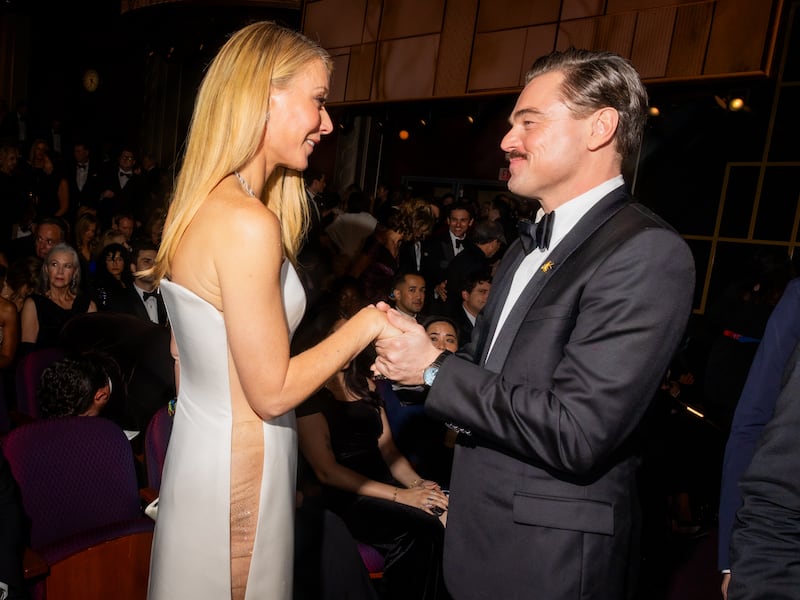 Gwyneth Paltrow and Leonardo DiCaprio at the 98th Annual Oscars at the Dolby Theatre in Hollywood, on March 15, 2026.