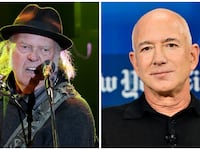 Neil Young and Jeff Bezos side by side