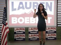 Speaking to supporters at a watch party in Windsor, Colorado, Lauren Boebert vowed to make the country a “righteous nation recognized throughout the world again.”