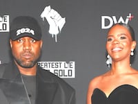 Kanye West and Candace Owens attend the "The Greatest Lie Ever Sold" Premiere