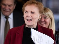 Rep. Kay Granger, R-Texas, leaves a meeting of the House Republican Conference at the Capitol Hill Club on Tuesday, January 30, 2024.