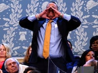 Steve Nikoui heckles President Joe Biden as he delivered his State of the Union address, shouting “Abbey Gate” in reference to the place where his U.S. Marine son, Lance Corporal Kareem Nikoui, was killed in Afghanistan in 2021.
