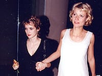 Winona Ryder and Gwyneth Paltrow during 1998 Golden Globe Awards in Los Angeles, California, United States.