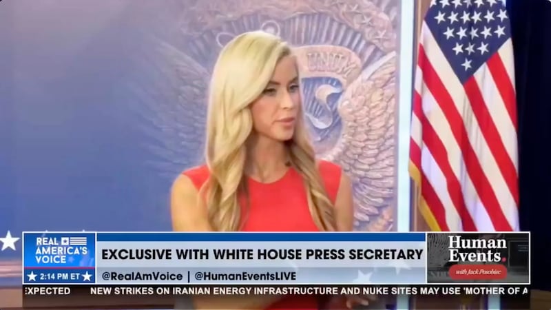 Katie Zacharia went on conservative Real America's Voice to try and explain her cringy first briefing as White House press secretary.