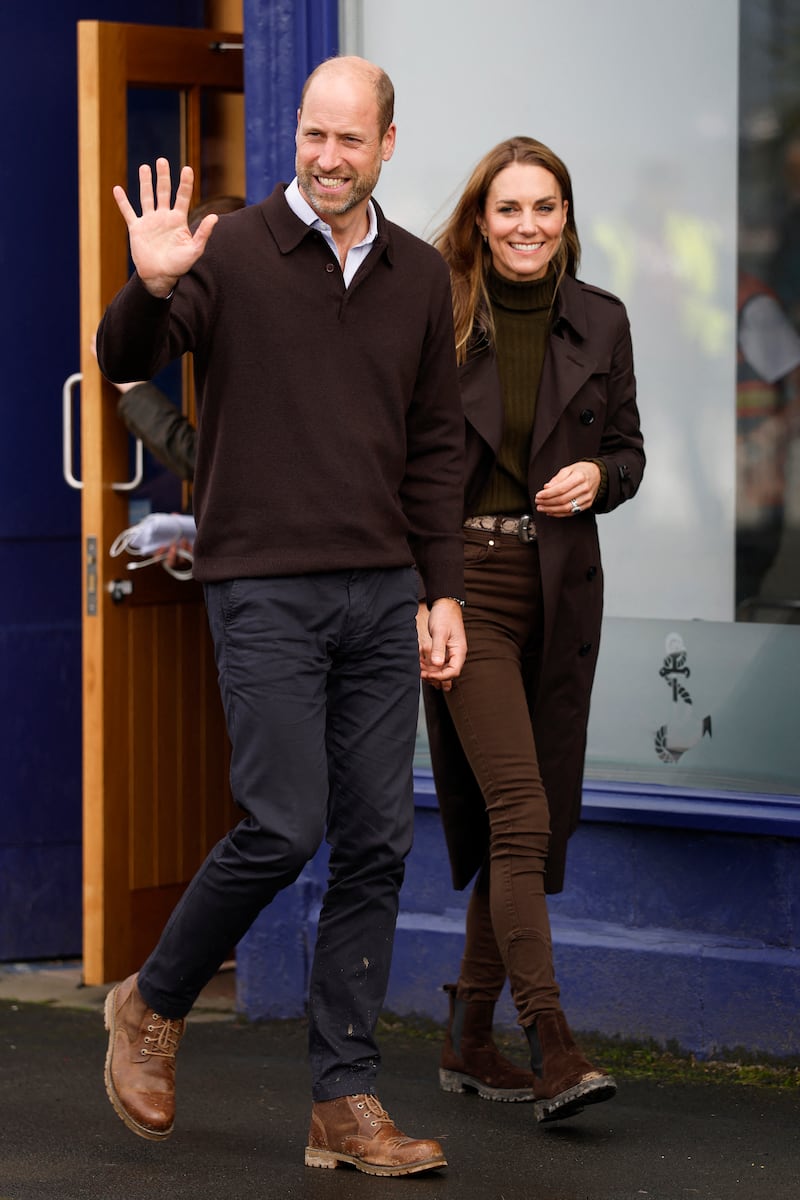 Britain's Prince William, Prince of Wales and Britain's Catherine, Princess of Wales in the Isle of Bute, Scotland, September 17, 2026.
