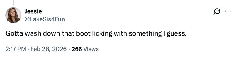 One of the many, many replies to Van Orden's boastful milk-drinking video on X.